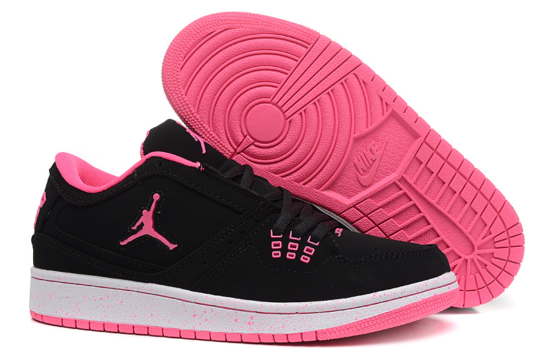 Running weapon Cheap Air Jordan 1 Women's Retro Shoes Black/Pink